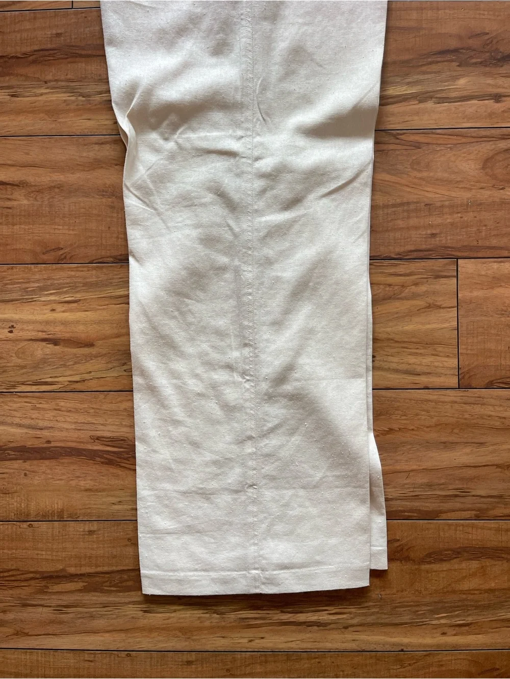 Men's Linen-Blend Drawstring Pants in Off-White